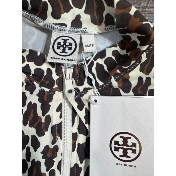 Tory Burch NWT Leopard Swim Rash Guard Long sleeve Top XS - Picture 3 of 8